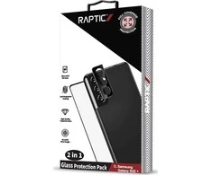 „X-Doria Raptic Glass“ 2 viename rinkinys, skirtas „Samsung Galaxy S22+“ (ekrano apsauga + kameros objektyvo apsauga)