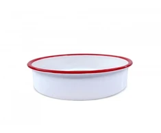 Apvali emaliuota kepimo forma Oliver Voltz 5V1222KR40, 40×6,0 cm, balta