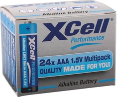 XCell našios baterijos LR03 Micro AAA 24 vnt. dėžutėje