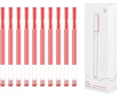 Rašiklis - XIAOMI DIDELĖS TALPOS GELINIS RAŠIKLIS 0.5mm 10 Vnt Raudonas