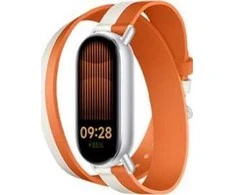Xiaomi Dual-tone Leather Strap | 140–180mm | Calf Leather, PU (inside) | Baltas and Oranžinis