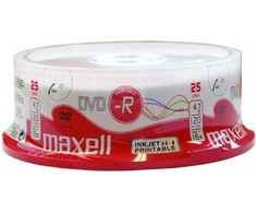 Xlayer DVD-R 4.7GB Maxell 16x rašalinis baltas 25er Cakebox