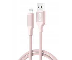 XO laidas NB265 USB – Lightning 1,0m 2,4A rožinis