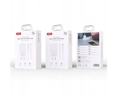 Įkroviklis XO kroviklis jungiama į tinklą CE32 PD 20W 1x USB-C balta + kabelis USB-C - USB-C