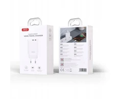 XO sieninis įkroviklis CE34 2x USB 2,4A baltas + microUSB laidas