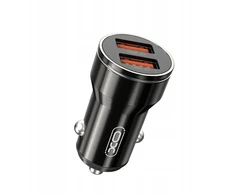 XO automobilinis įkroviklis CC48 2x USB 2,4A juodos spalvos