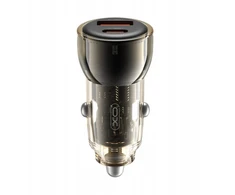 XO automobilinis įkroviklis CC60 60W 1x USB 1x USB-C juodas