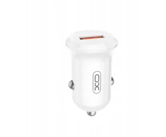 XO automobilinis įkroviklis CC68 18W QC 1x USB baltas