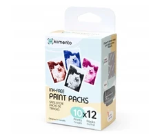 Xrec 120x Papier Kasetė Wkłady Do Zdjęć Do Aparatu Kiimento Model P2 4x Kolor / Print Packs 10x12 / 120 Kart