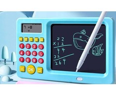 Xrec Piešimo planšetė LCD rašymo lenta 5,2'' Spalvota braižymo lenta + skaičiuotuvas / Mėlyna