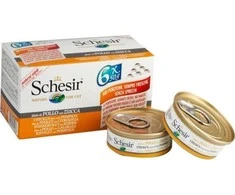 SCHESIR vištiena filė su moliūgu sultinyje - šlapias kačių maistas - 6x50g