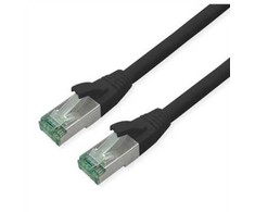 „Digitus ROLINE RM S/FTP (PiMF) tinklo kabelis Cat.6A, juodas, 15 m"