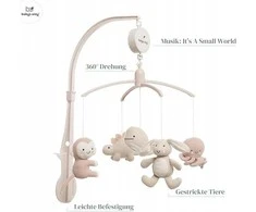 BaByliss Clementoni Baby's only musical carousel animals 0+ Old pink/ Warm linen BO-815.023.061.50