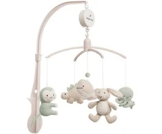 BaByliss Clementoni Baby's only musical carousel animals 0+ Laurel žalias/ Warm linen BO-815.023.062.50