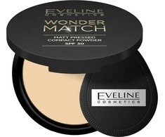 Eveline Cosmetics Wonder Match Matt presuota kompaktiška pudra 02 Vidutinė rusvai gelsvas, 8 g