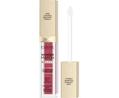 Eveline Cosmetics Wonder Match kreminiai skysti matiniai lūpų dažai 12 Charming Raudona, 6,8 ml