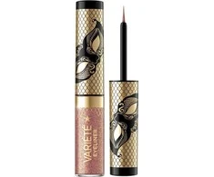 Eveline Cosmetics Variete Atsparus vandeniui Shiny Liquid Akių apvadas 01 Sparkle Gold, 4 ml