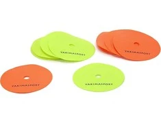YakimaSport Flat lauko žymekliai (žymėjimo kilimėliai) - 12 rinkinys, geltona ir oranžinė