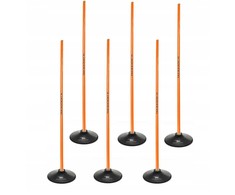 Yakimasport Slalomo kliūčių ruožas 160cm stulpeliai + 1.5kg pagrindas Oranžinė 100866