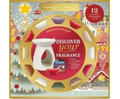 „Yankee Candle“ žvakė „Passport To The Holidays Rinkinys Fireplace“ + 1 arbatinė žvakė + 12 vaško užtaisų