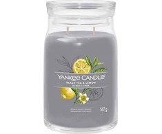 Yankee Candle Aromatinė žvakė "Signature large glass Juodas Tea - Lemon" 567 g