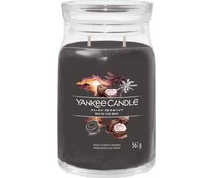 Yankee Candle Aromatinė žvakė "Signature", didelė stiklinė "Juodas Coconut" 567 g