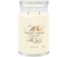Yankee Candle Aromatinė žvakė "Signature" didelė stiklinė "Soft Wool" - Gintarinė 567 g