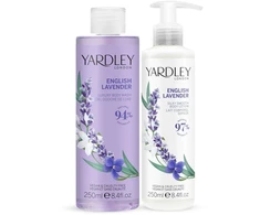 Set Yardley: English Lavender Hydrating Kūno prausiklis, 250 ml + English Lavender Hydrating Losjonas kūnui, 250 ml