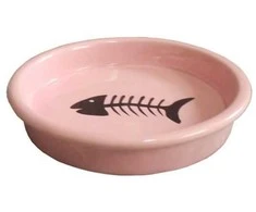 Yarro International Ceramic bowl Plokštė balta / rausva 13.5x2.5c m