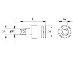 YATO PRZEGUB KULISTY 1/2" 1064