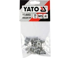 YATO ALIUMINIO KNIEDĖS VERŽLĖS M5 /20 vnt.