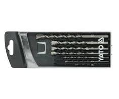 YATO betono grąžtas, pilnas, 7 vnt., 4, 5, 6, 8, 9, 10, 12 mm, 4390