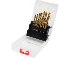 Grąžtas YATO GRĄŽŲ RINKINYS METALUI HSS-TiN 19 vnt. 1-10 mm.