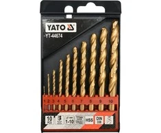 Grąžtas Yato Toya Sa Poland Grąžtų rinkinys | HSS-Titan | 1 - 10 mm | 10 vnt. (YT-44674)