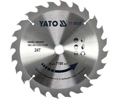 YATO DISKINIS PJŪKLO DISKAS SU KARBIDO DANTIMIS 190*24*20 60634