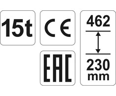 Yato Hidraulinis keltuvas 15T bar 230- 462mm (YT -17006)