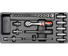 Yato Toya Sa Poland Įrankių rinkinys į su padėklu į spintelę | 6.3 mm (1/4") | 25 vnt. (YT-5541)