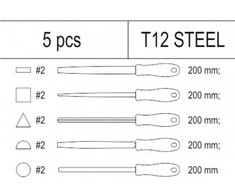 YATO FILES SET 5 vnt. SPINTELĖS Įdėklas 55453