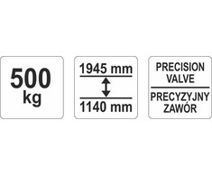 Yato Toya Sa Poland Transmisijos domkratas | 500 kg (YT-55600)