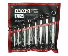 YATO LENKIOTIEJI ŽIEDINIAI VERŽTAŽRAKČIAI, SATINUOTI, 8 vnt. 6-22mm DĖKLAS 0396