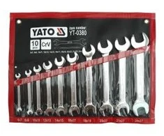 YATO KLUCZE plokščias SATYNOWANE 10 vnt. 6-27mm. DĖKLAS 0380