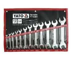 YATO KLUCZE plokščias SATYNOWANE 12 vnt. 6-32mm. DĖKLAS 0381