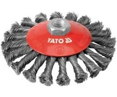 Yato Toya Sa Poland Šepetys vielinis susuktas lėkštės tipo | nerūdijantis plienas | INOX | M14 | 125 mm (YT-4764)