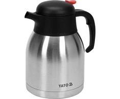 Toya Sa Poland Stalinis termosas su mygtuku | nerūdijantis plienas | 1,5 l | dviguba sienelė (YG-07013)