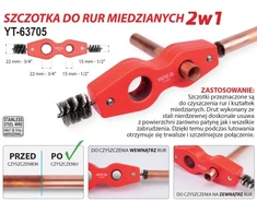 YATO šepetėlis VARiniams VAMZDŽIAMS 2 in 1 FI15/22mm