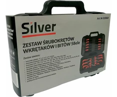 SILVER Sidabrinis Sidabrinis ATSUKTUVAI IR ANTGALIAI 58 vnt. /LAGAMINAS