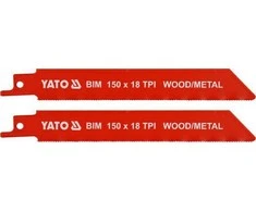 Yato Toya Sa Poland Pjūkliukai stumdomam siaurapjūkliui | metalui | BIM 150 mm 18TPI 2 vnt. (YT-33931)