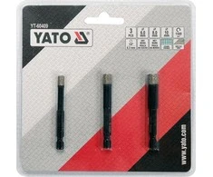 Grąžtas Yato Toya Sa Poland Deimantinės karūnėlės | 6,3 mm (1/4") | 6 / 8 / 10 mm | 3 vnt. (YT-60409)