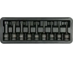 Yato Toya Sa Poland Smūginių antgalių rinkinys | 12,5 mm (1/2") | Spline (XZN) M4 - M16 | 9 vnt. (YT-10691)