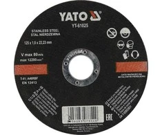 YATO TARCZA DO METALU INOX 125x1,0x22mm 61025